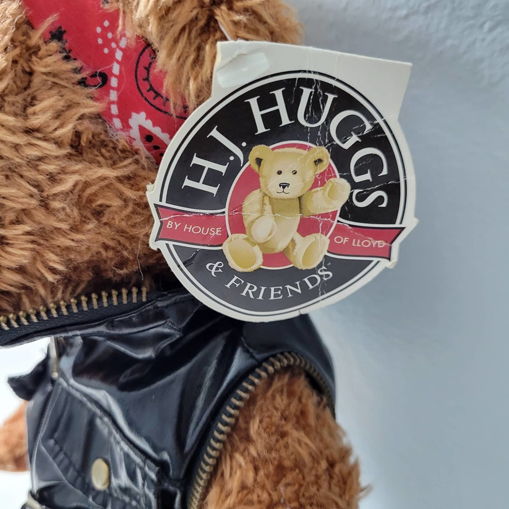 H.J. Hugs Biker Stuff Brown Bear Plush in Faux Leather Jumpsuit & Boots 3223-3 - Picture 6 of 7